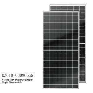RZ610-630M66SG N-Type High efficiency BifacialSingle Glass Module